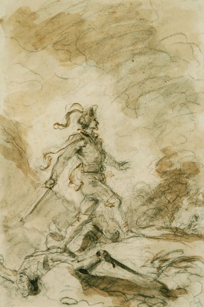 Odorico Kills Corebo and Sets Out in Pursuit of Isabella by Jean Honore Fragonard